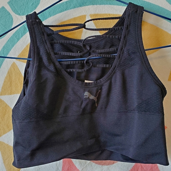🍭3 x 25* PUMA Black Women's Sporta Bra, Padded, Size: Small - Picture 6 of 6